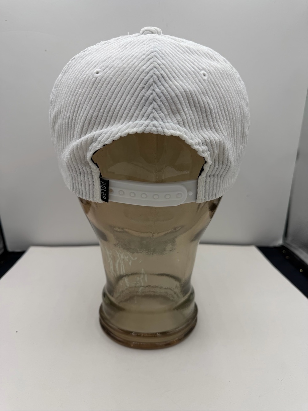 Poler White Corduroy Hat with Retro Rainbow Embroidery - Picture 3 of 3